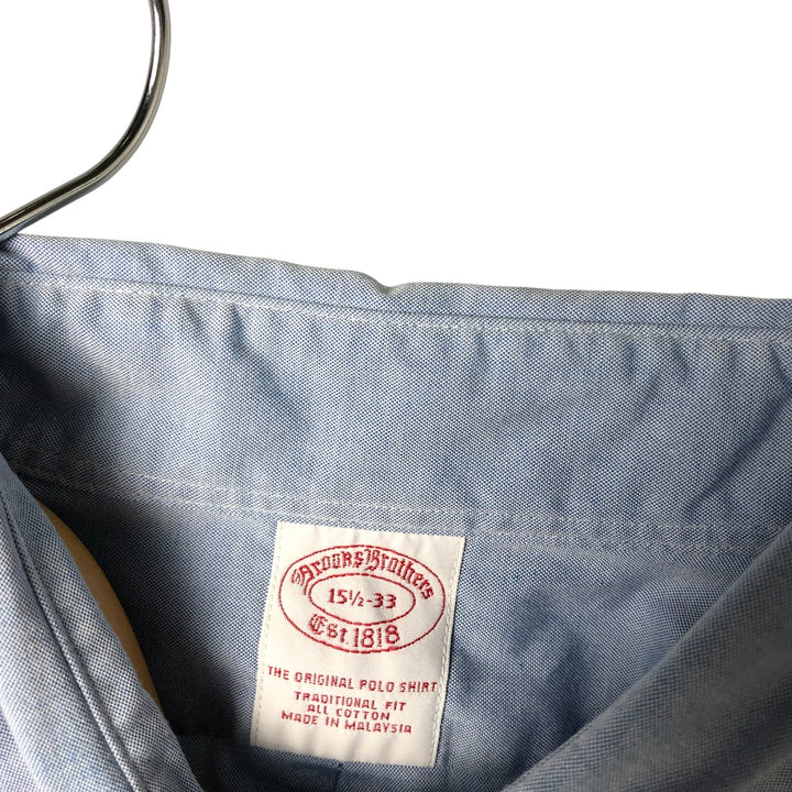Brooks Brothers Est.1818 Long Sleeve Button Down Shirt, Men's M Size cotton Blue type light blue Vintage Second Hand
