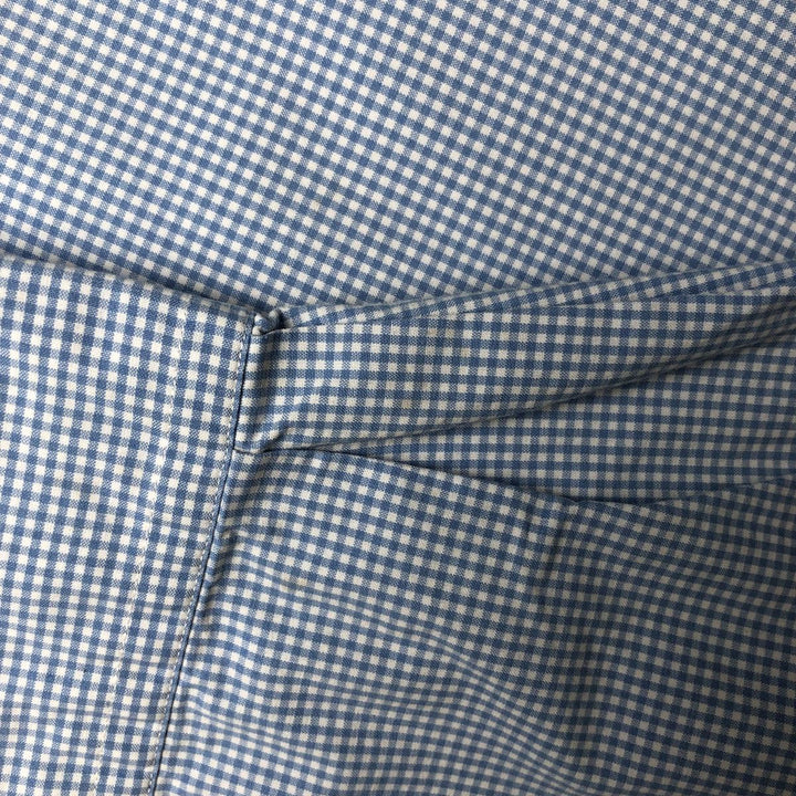 Ralph Lauren CUSTOM FIT Gingham Check Long Sleeve Button Down Check Shirt Men's XL cotton Blue type light blue Vintage Second Hand