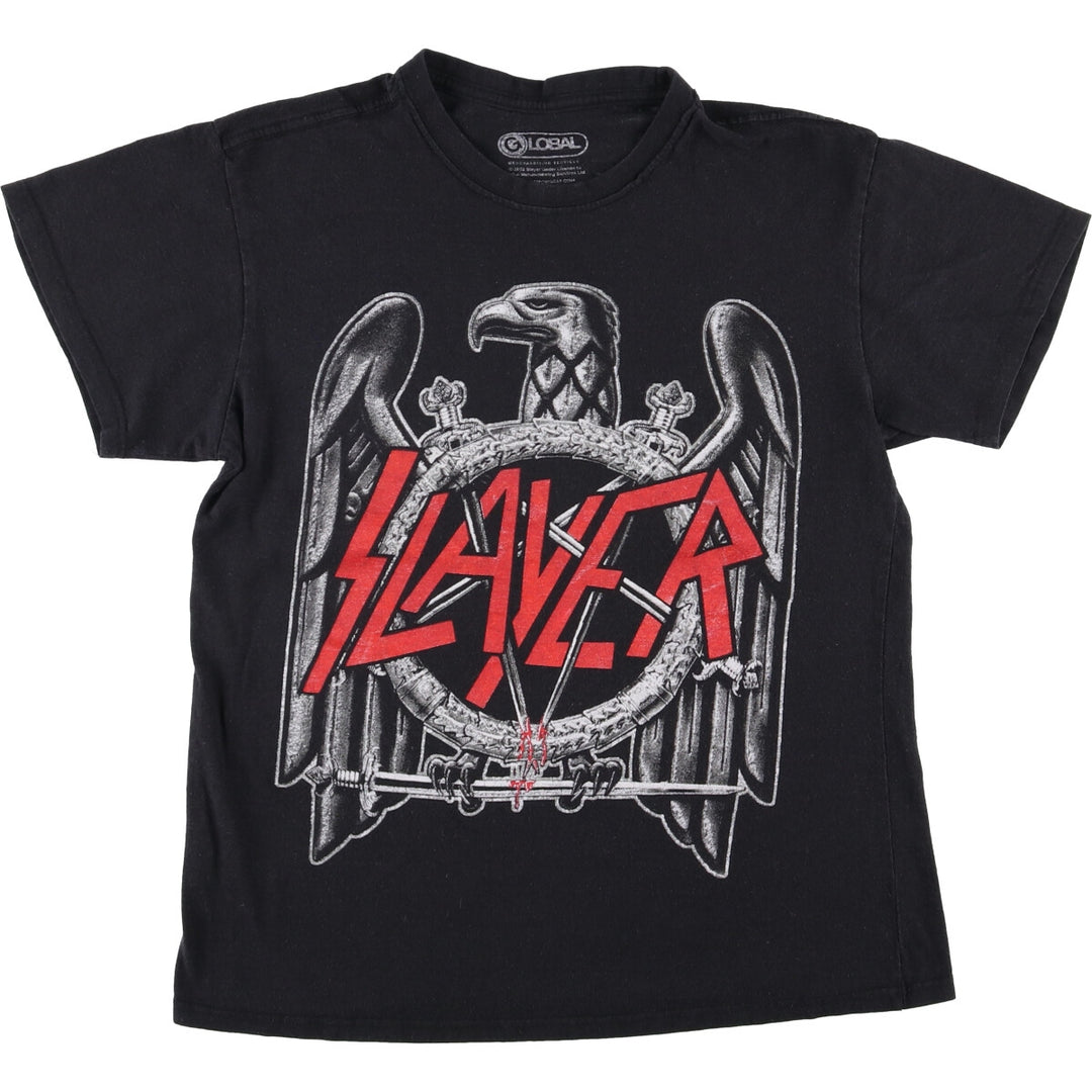 GLOBAL SLAYER Slayer Band T-Shirt, Men's Size L cotton black type Vintage Second Hand