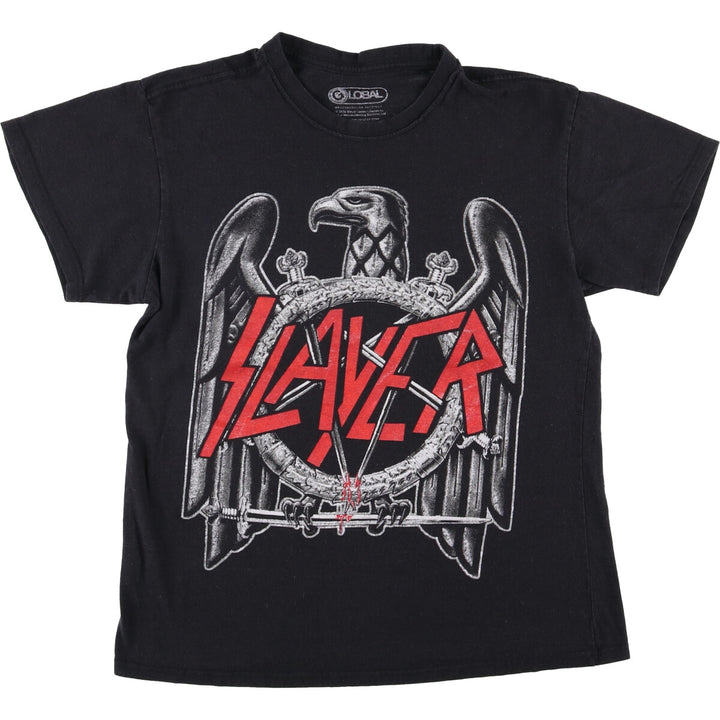 GLOBAL SLAYER Slayer Band T-Shirt, Men's Size L cotton black type Vintage Second Hand
