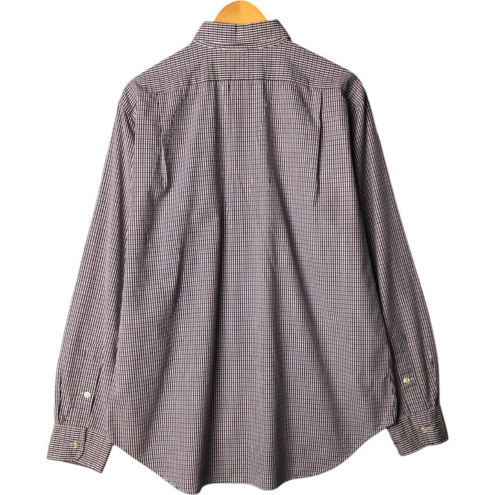 Ralph Lauren POLO by Ralph Lauren PHILIP SPORT wide collar long sleeve cotton check shirt, men's size L cotton multicolor Vintage Second Hand