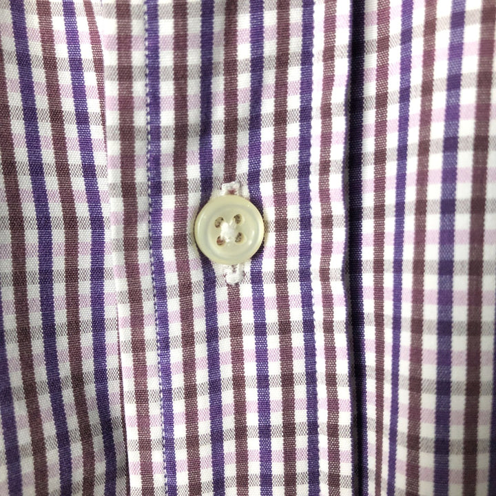 Ralph Lauren POLO by Ralph Lauren PHILIP SPORT wide collar long sleeve cotton check shirt, men's size L cotton multicolor Vintage Second Hand