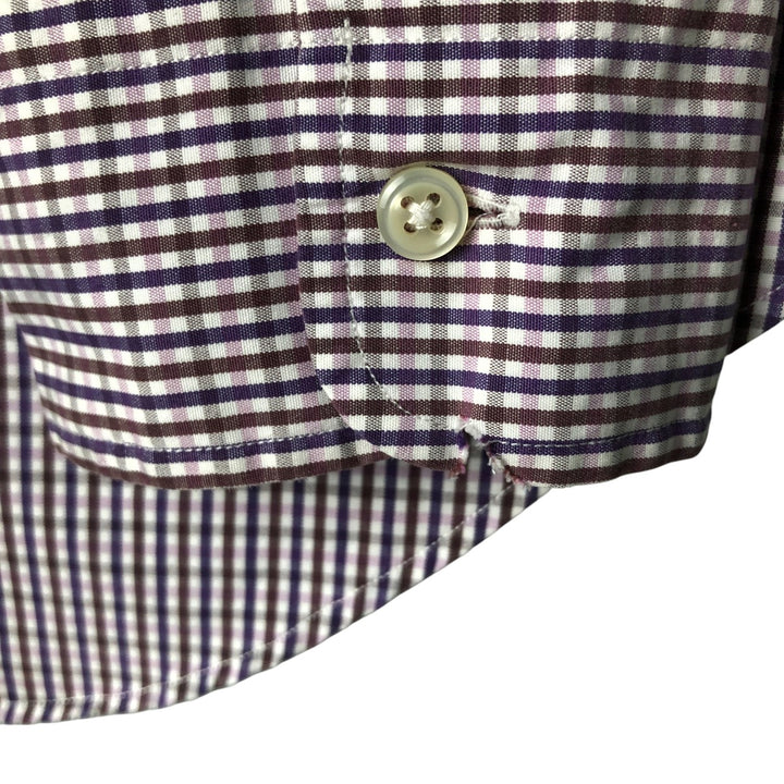 Ralph Lauren POLO by Ralph Lauren PHILIP SPORT wide collar long sleeve cotton check shirt, men's size L cotton multicolor Vintage Second Hand