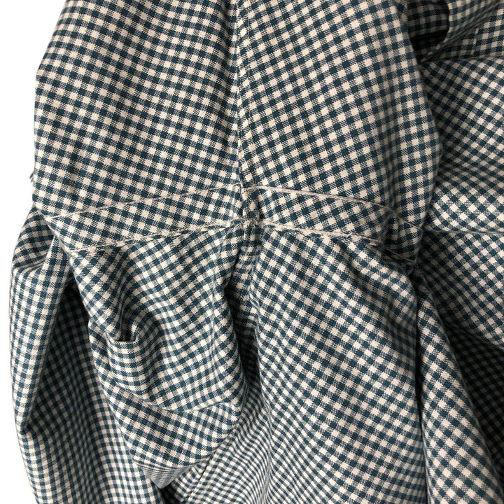 Ralph Lauren Gingham Check Long Sleeve Button-Down Check Shirt, Men's Size L cotton green type Vintage Second Hand