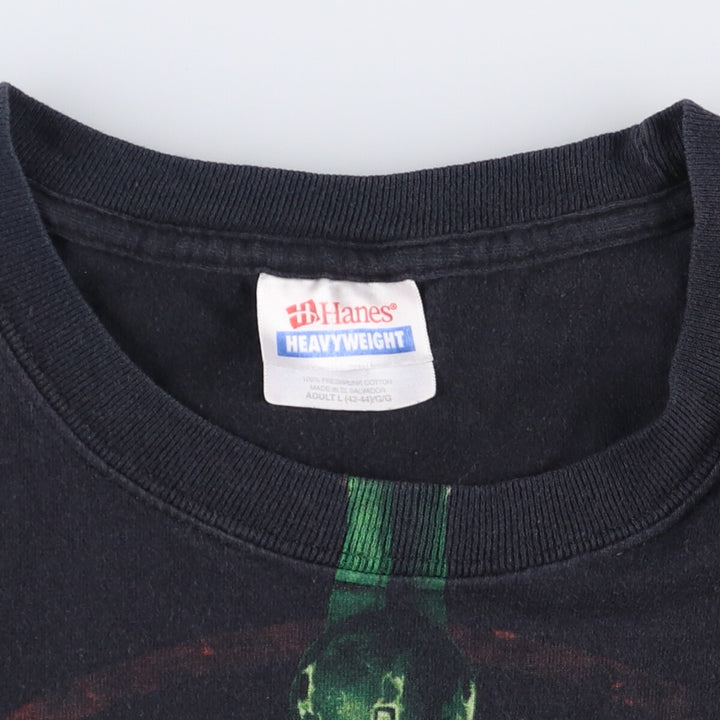 Hanes IRON MAIDEN band T-shirt, size L, men's cotton black type Vintage Second Hand
