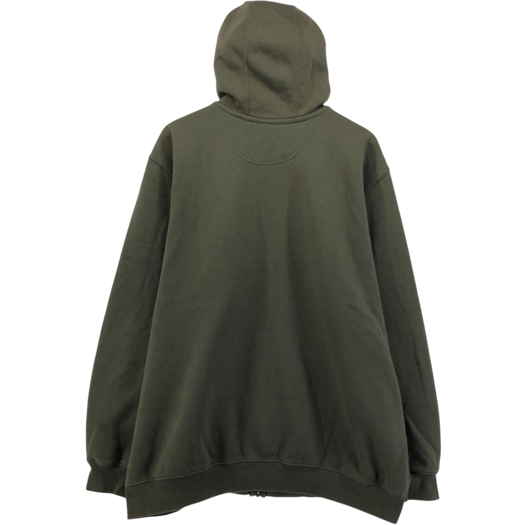 Carhartt ORIGINAL FIT Sweat Full Zip Hoodie Men's XL cotton Khaki type Vintage Second Hand