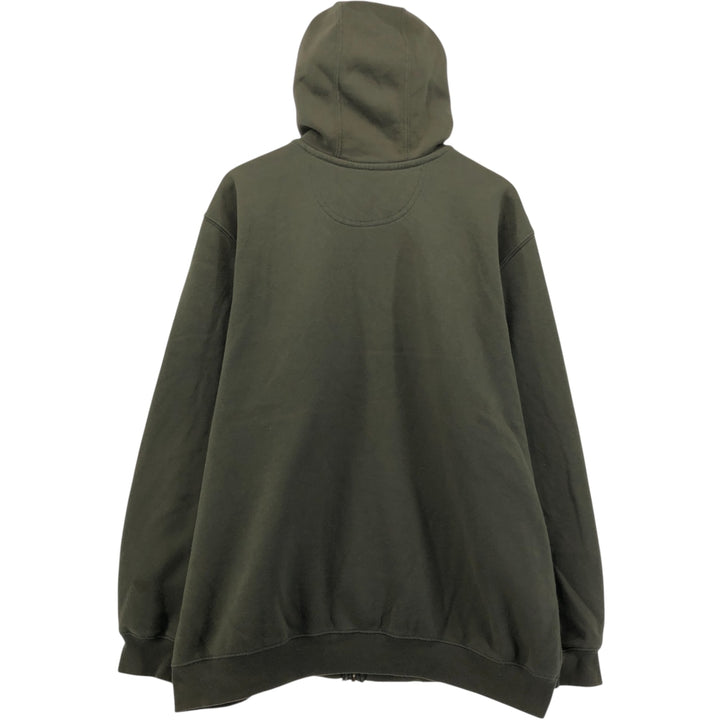 Carhartt ORIGINAL FIT Sweat Full Zip Hoodie Men's XL cotton Khaki type Vintage Second Hand