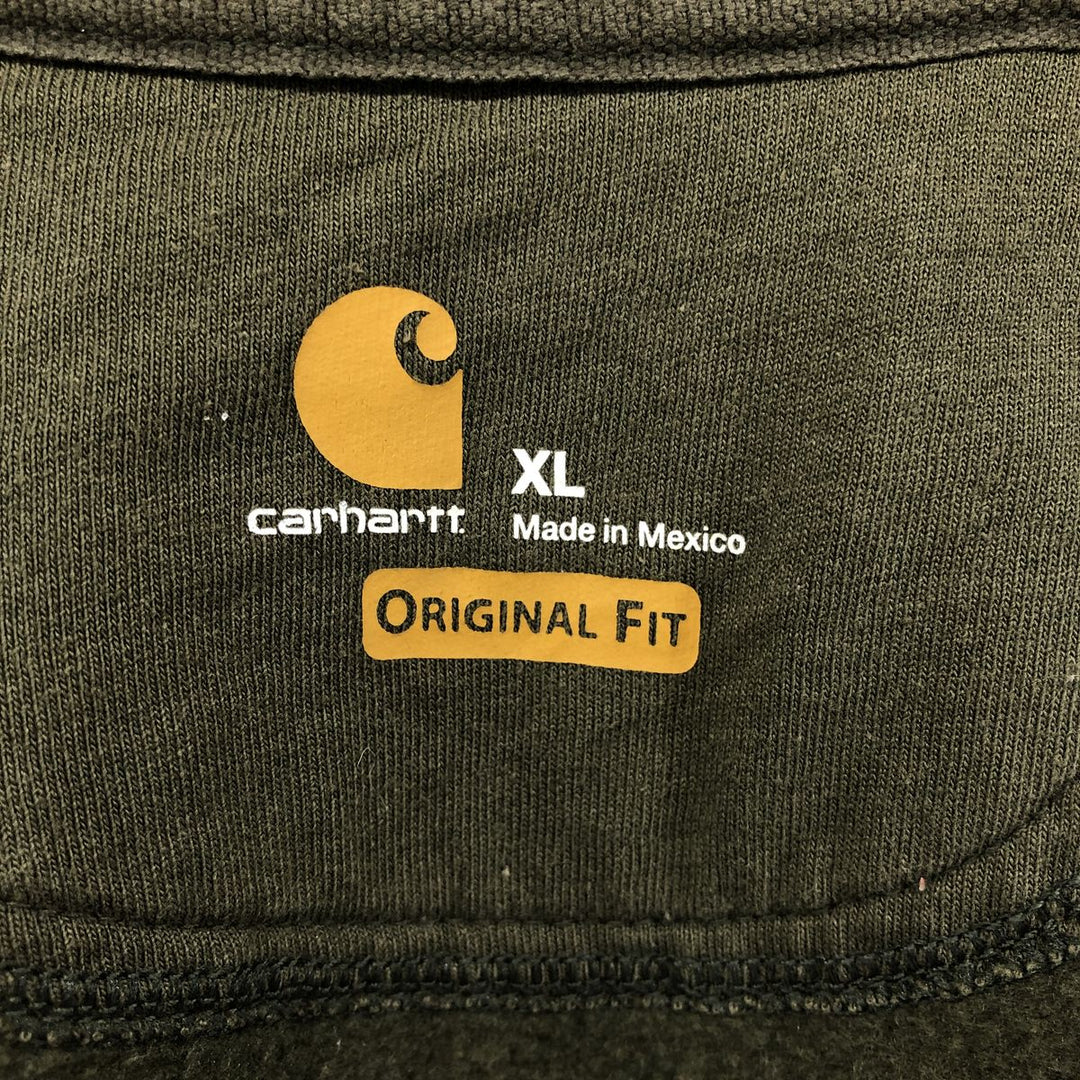 Carhartt ORIGINAL FIT Sweat Full Zip Hoodie Men's XL cotton Khaki type Vintage Second Hand