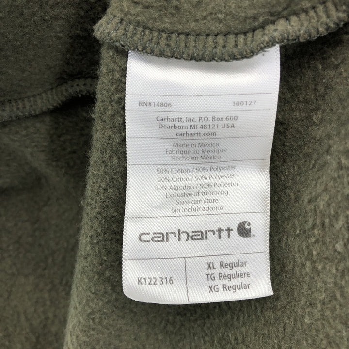 Carhartt ORIGINAL FIT Sweat Full Zip Hoodie Men's XL cotton Khaki type Vintage Second Hand