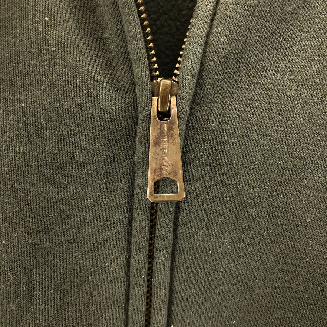 Carhartt ORIGINAL FIT Sweat Full Zip Hoodie Men's XL cotton Khaki type Vintage Second Hand