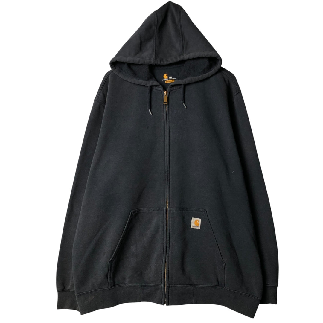 Carhartt Original Fit Full-Zip Hoodie, Men's XXL cotton black type Vintage Second Hand