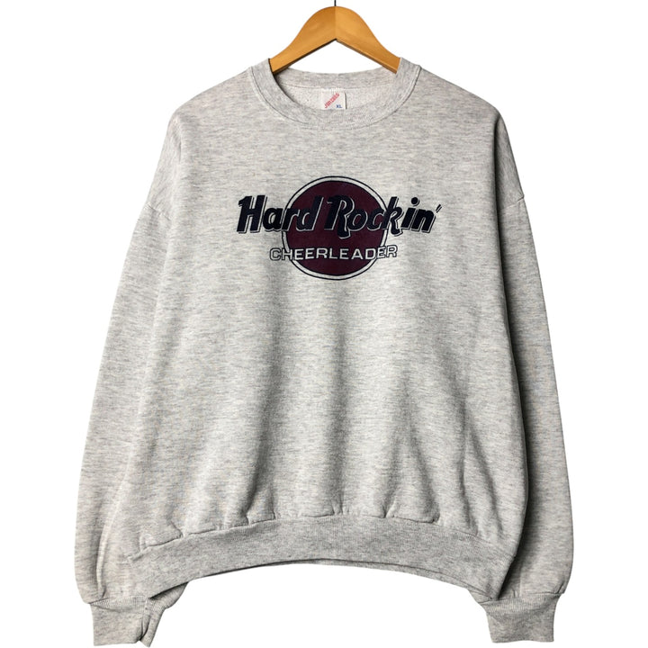 90'S Jerzees Hard Rock Cafe Advertising Sweatshirt, Made in USA, Men's Size XL cotton gray type Vintage Second Hand