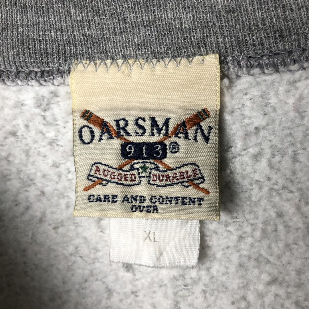 OARSMAN Budweiser Advertising Sweatshirt, Men's Size XL cotton gray type Vintage Second Hand