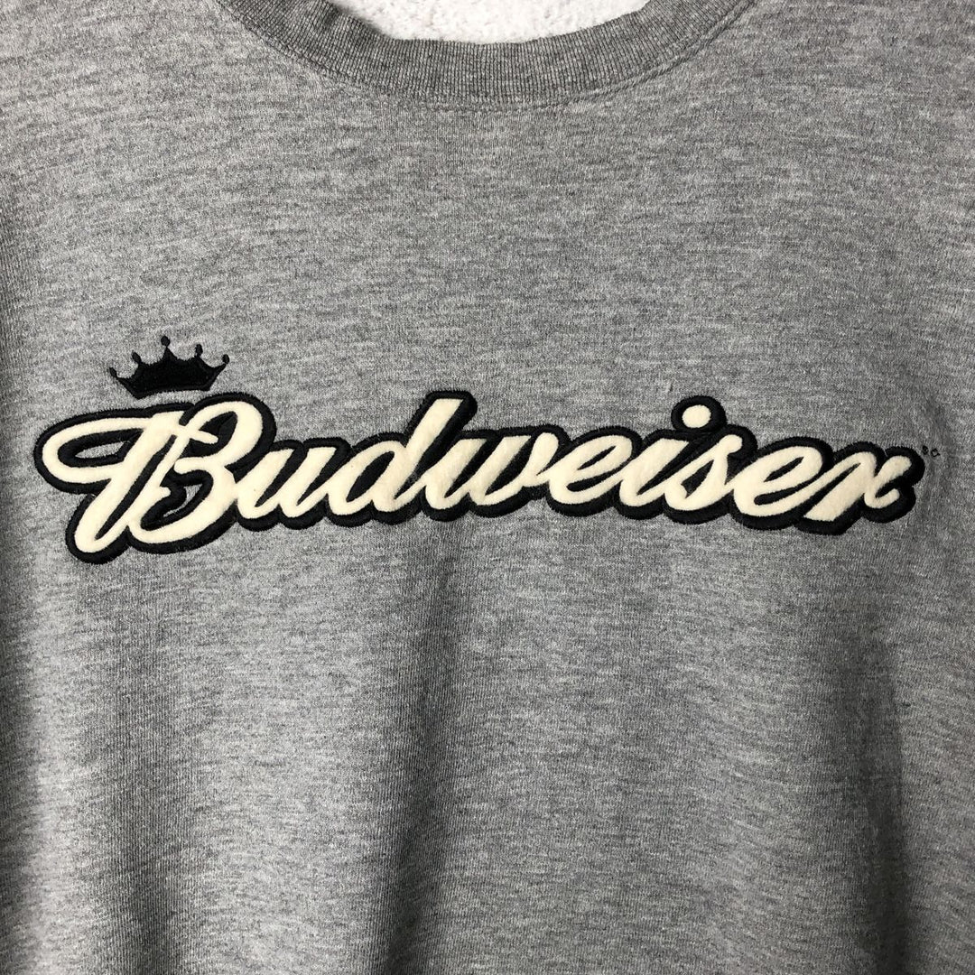 OARSMAN Budweiser Advertising Sweatshirt, Men's Size XL cotton gray type Vintage Second Hand