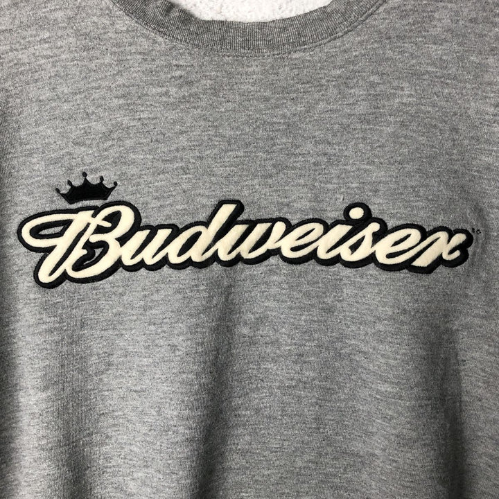 OARSMAN Budweiser Advertising Sweatshirt, Men's Size XL cotton gray type Vintage Second Hand