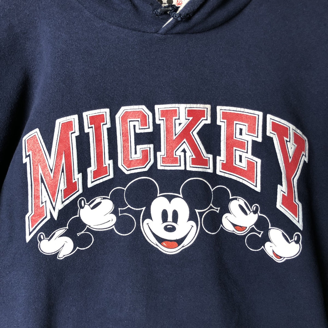 90'S Disney Designs Minnie Mouse character sweatshirt pullover hoodie, Made in USA, Men's size M cotton navy blue type Vintage Second Hand