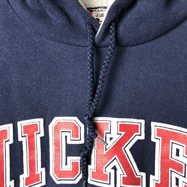90'S Disney Designs Minnie Mouse character sweatshirt pullover hoodie, Made in USA, Men's size M cotton navy blue type Vintage Second Hand
