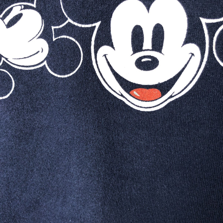 90'S Disney Designs Minnie Mouse character sweatshirt pullover hoodie, Made in USA, Men's size M cotton navy blue type Vintage Second Hand