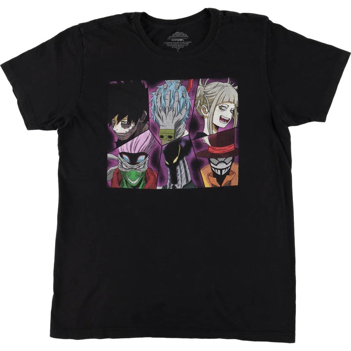 MY HERO ACADEMIA My Hero Academia Anime Character Print T-Shirt, Men's Size L cotton black type Vintage Second Hand