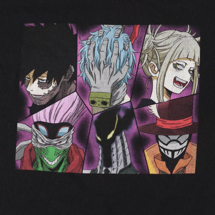 MY HERO ACADEMIA My Hero Academia Anime Character Print T-Shirt, Men's Size L cotton black type Vintage Second Hand