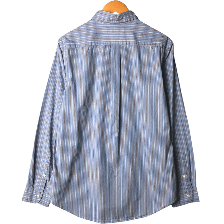 Ralph Lauren CUSTOM FIT long sleeve button down striped shirt men's size L cotton blue type Vintage Second Hand