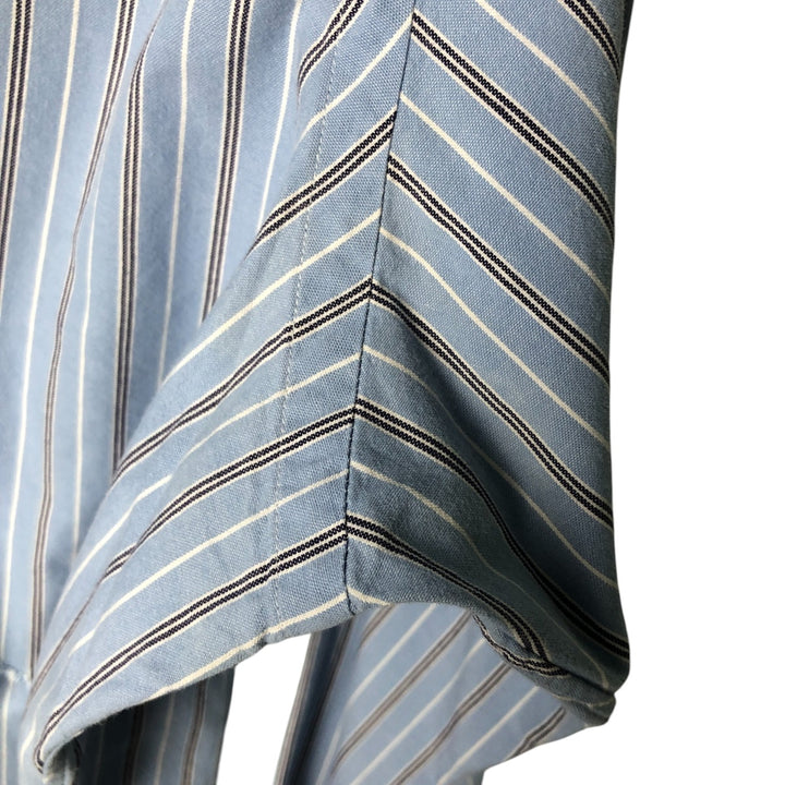 Ralph Lauren CUSTOM FIT long sleeve button down striped shirt men's size L cotton blue type Vintage Second Hand