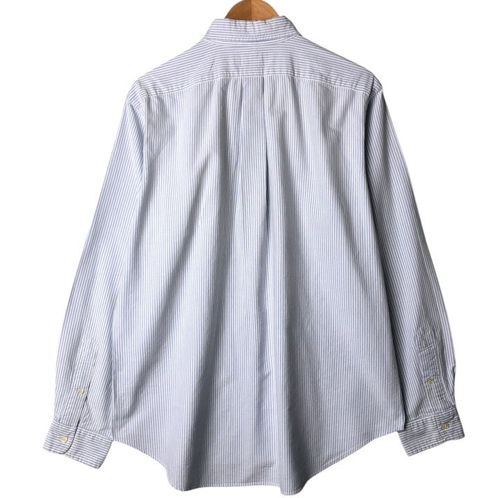 Ralph Lauren Classic Fit Long Sleeve Button Down Striped Shirt Men's Size L cotton Blue type light blue Vintage Second Hand