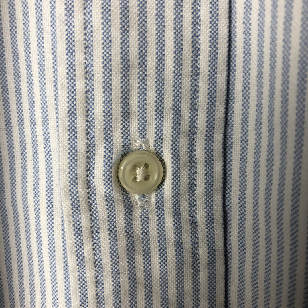 Ralph Lauren Classic Fit Long Sleeve Button Down Striped Shirt Men's Size L cotton Blue type light blue Vintage Second Hand