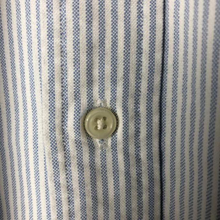 Ralph Lauren Classic Fit Long Sleeve Button Down Striped Shirt Men's Size L cotton Blue type light blue Vintage Second Hand