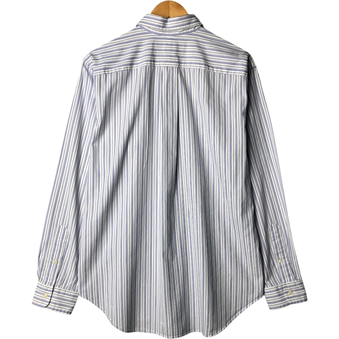 Ralph Lauren Classic Fit Long Sleeve Button Down Striped Shirt Men's Size L cotton white type Vintage Second Hand
