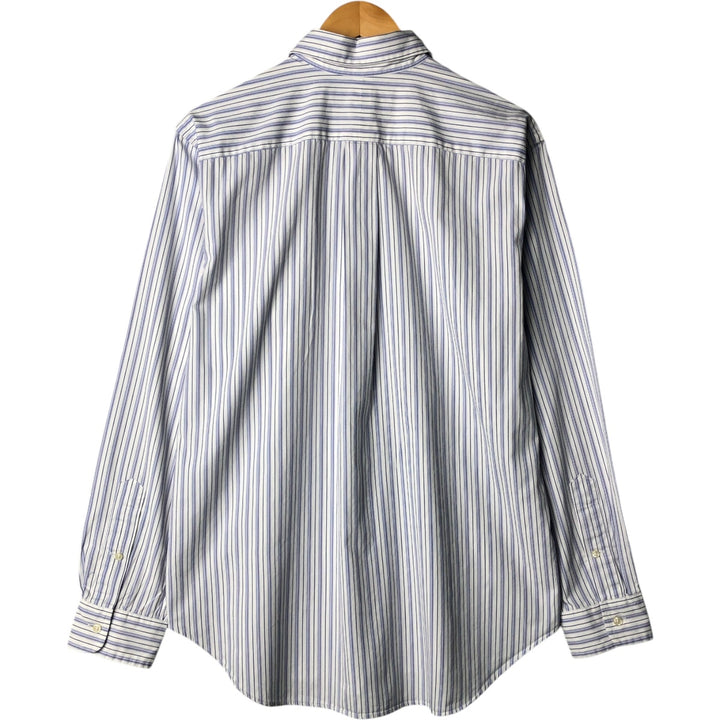Ralph Lauren Classic Fit Long Sleeve Button Down Striped Shirt Men's Size L cotton white type Vintage Second Hand
