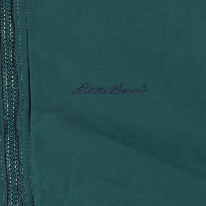 80s-90'S Eddie Bauer black tag padded puffer jacket, made in USA, men's size L Nylon green type Vintage Second Hand