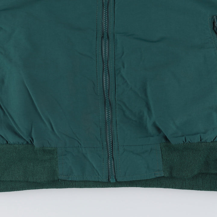 80s-90'S Eddie Bauer black tag padded puffer jacket, made in USA, men's size L Nylon green type Vintage Second Hand