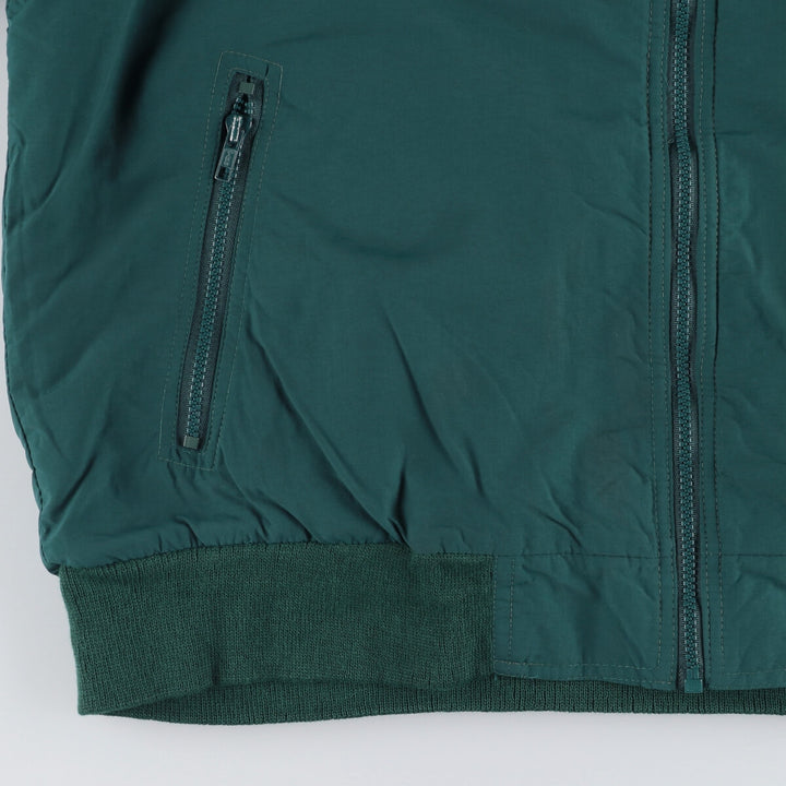 80s-90'S Eddie Bauer black tag padded puffer jacket, made in USA, men's size L Nylon green type Vintage Second Hand