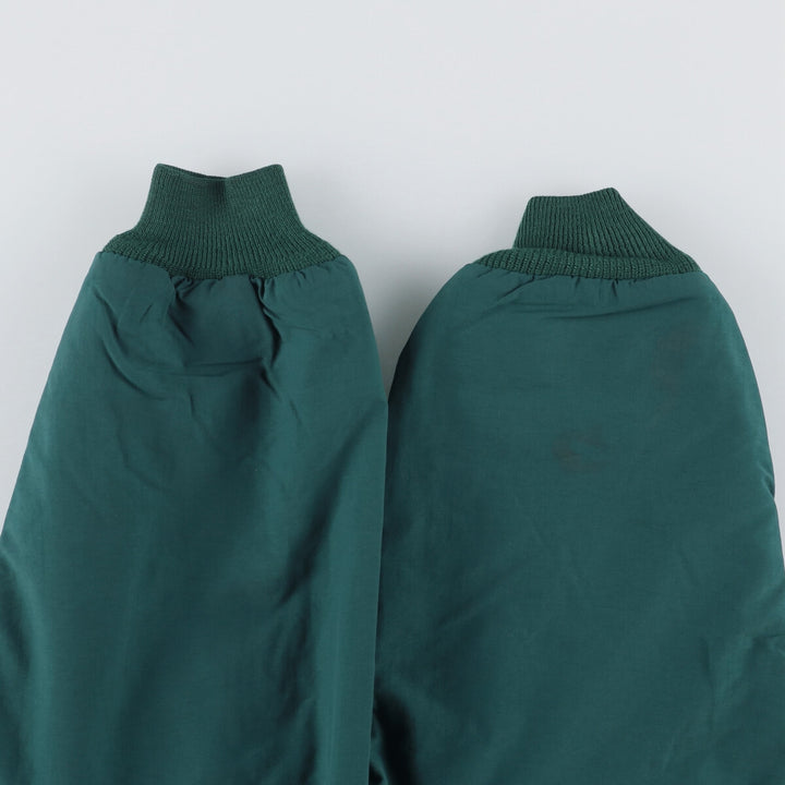 80s-90'S Eddie Bauer black tag padded puffer jacket, made in USA, men's size L Nylon green type Vintage Second Hand