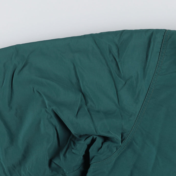 80s-90'S Eddie Bauer black tag padded puffer jacket, made in USA, men's size L Nylon green type Vintage Second Hand