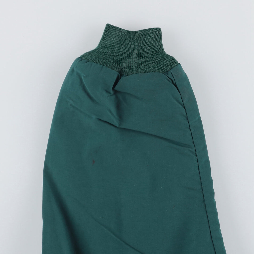 80s-90'S Eddie Bauer black tag padded puffer jacket, made in USA, men's size L Nylon green type Vintage Second Hand