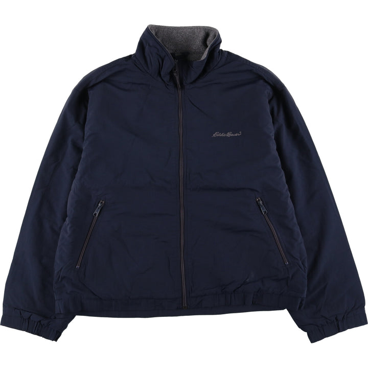 Eddie Bauer padded puffer jacket, men's size L Nylon navy blue type Vintage Second Hand
