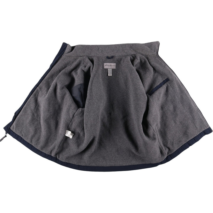 Eddie Bauer padded puffer jacket, men's size L Nylon navy blue type Vintage Second Hand