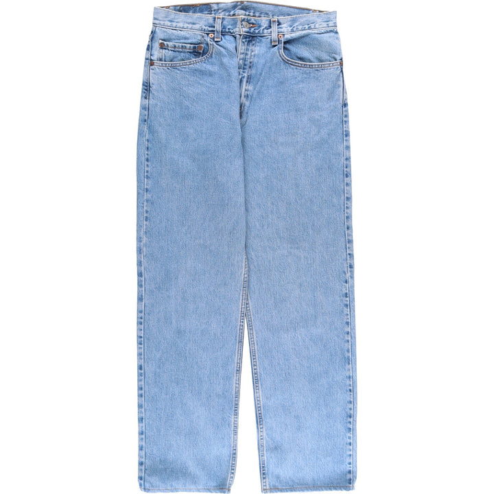 00'S Levi's 505 REGULAR FIT STRAIGHT LEG tapered denim pants for men, size w33 cotton blue type Vintage Second Hand
