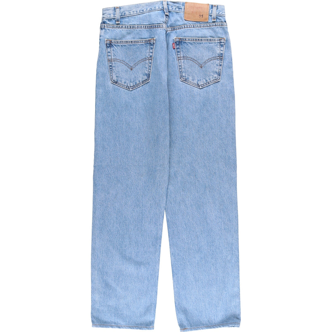 00'S Levi's 505 REGULAR FIT STRAIGHT LEG tapered denim pants for men, size w33 cotton blue type Vintage Second Hand