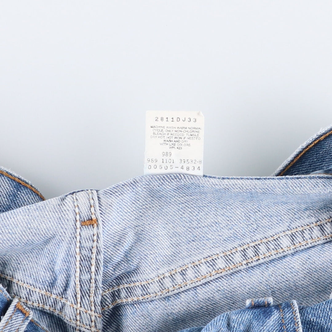 00'S Levi's 505 REGULAR FIT STRAIGHT LEG tapered denim pants for men, size w33 cotton blue type Vintage Second Hand