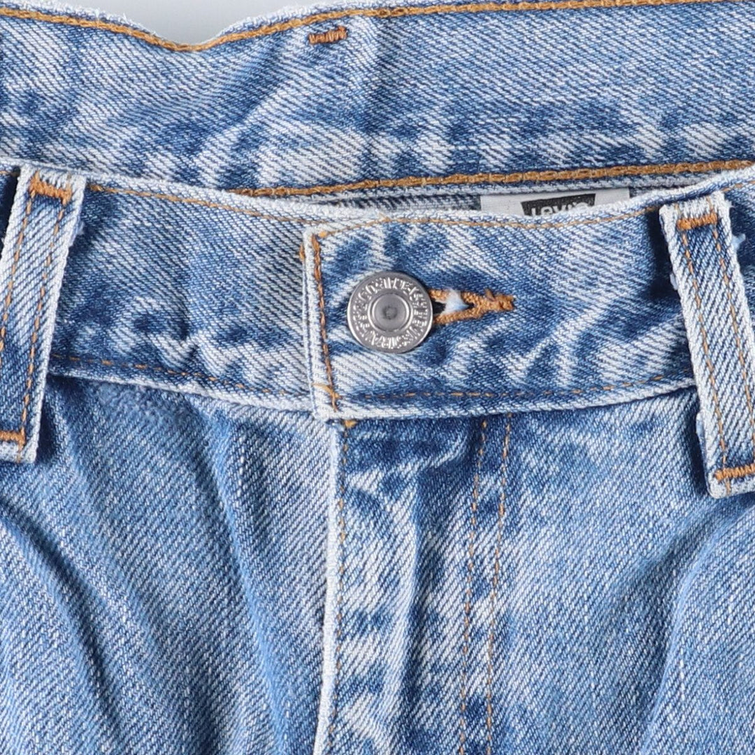 00'S Levi's 505 REGULAR FIT STRAIGHT LEG tapered denim pants for men, size w33 cotton blue type Vintage Second Hand