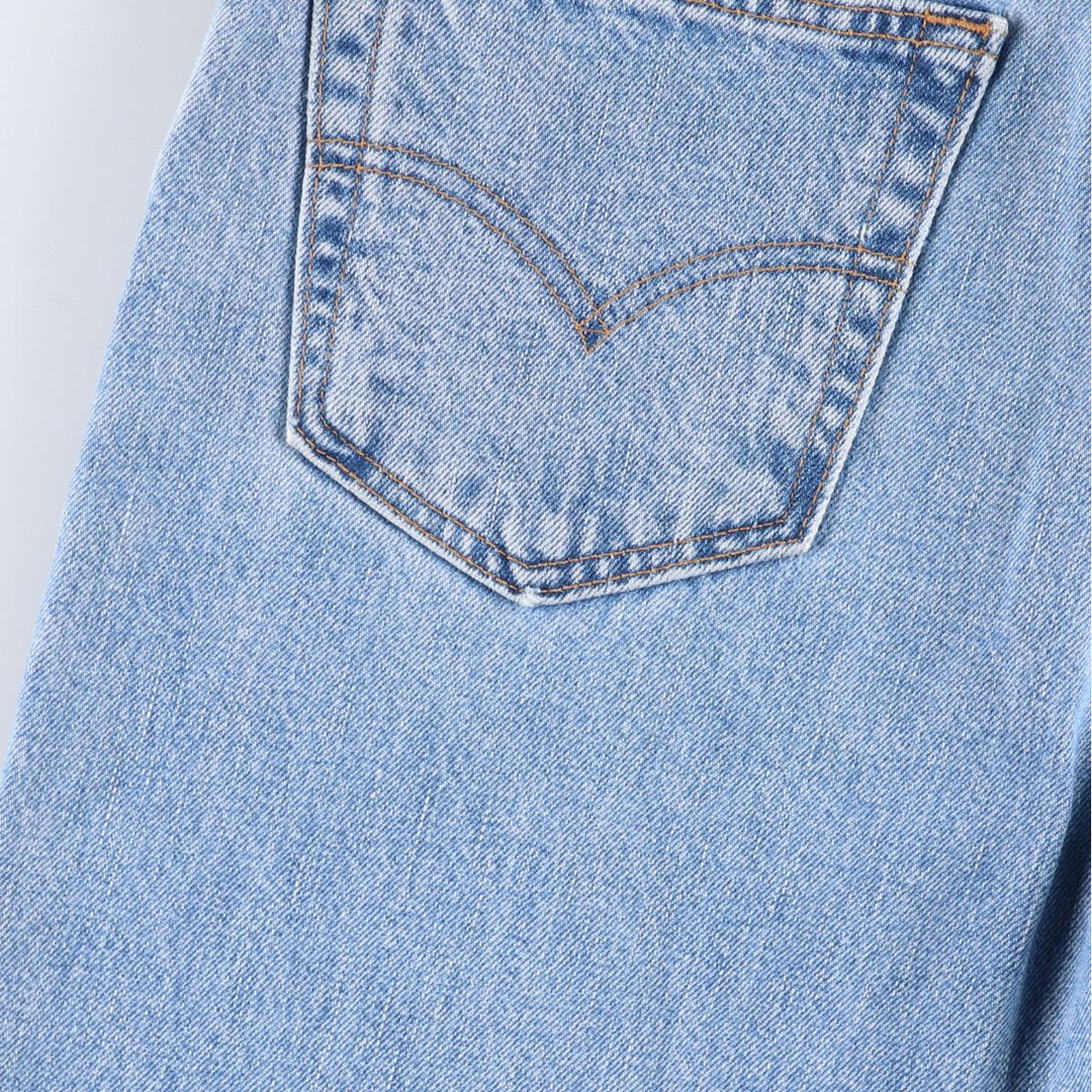 00'S Levi's 505 REGULAR FIT STRAIGHT LEG tapered denim pants for men, size w33 cotton blue type Vintage Second Hand