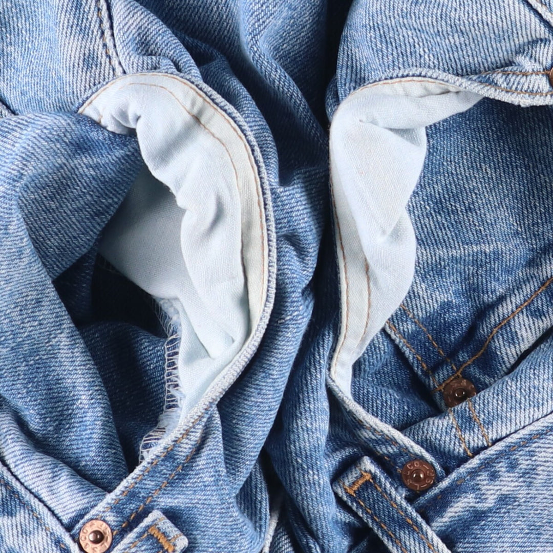 00'S Levi's 505 REGULAR FIT STRAIGHT LEG tapered denim pants for men, size w33 cotton blue type Vintage Second Hand