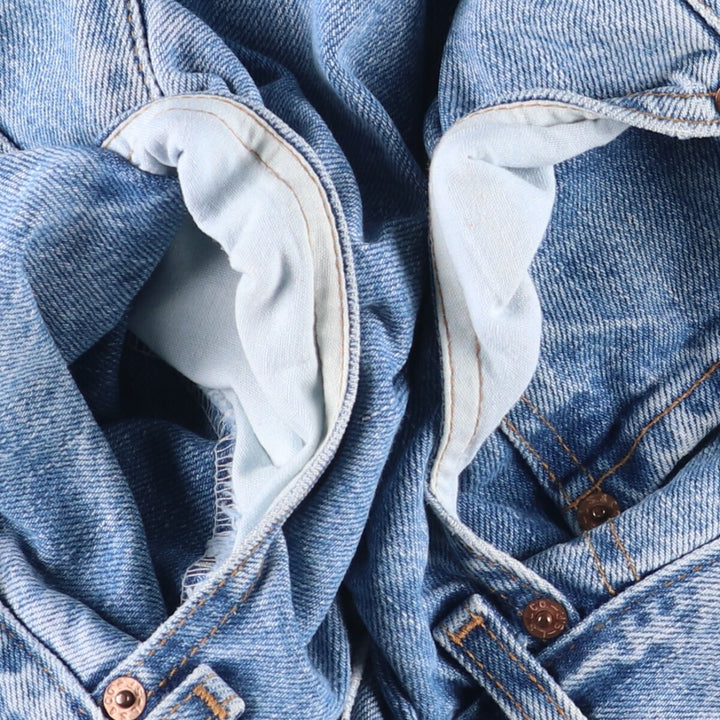 00'S Levi's 505 REGULAR FIT STRAIGHT LEG tapered denim pants for men, size w33 cotton blue type Vintage Second Hand