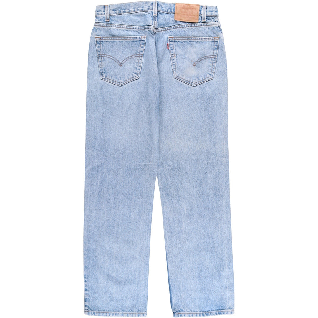 00'S Levi's 505 REGULAR FIT STRAIGHT LEG tapered denim pants for men, size w33 cotton blue type Vintage Second Hand