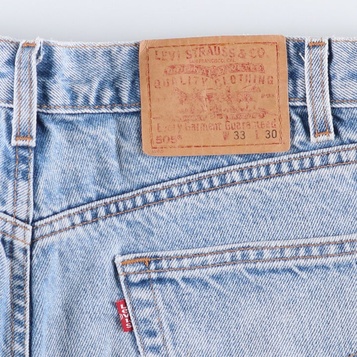 00'S Levi's 505 REGULAR FIT STRAIGHT LEG tapered denim pants for men, size w33 cotton blue type Vintage Second Hand