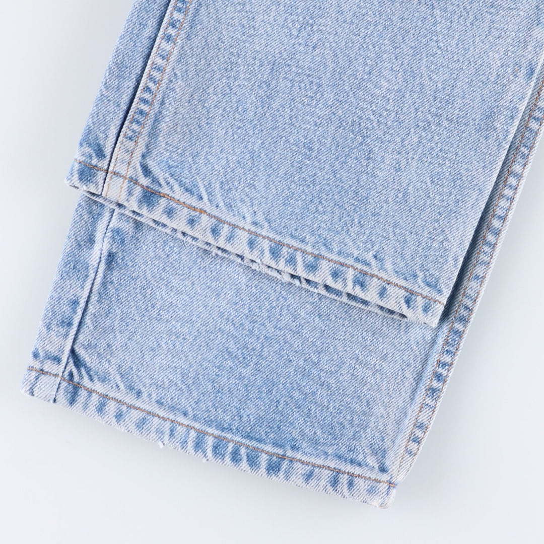 00'S Levi's 505 REGULAR FIT STRAIGHT LEG tapered denim pants for men, size w33 cotton blue type Vintage Second Hand