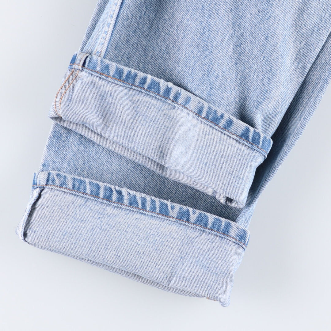00'S Levi's 505 REGULAR FIT STRAIGHT LEG tapered denim pants for men, size w33 cotton blue type Vintage Second Hand